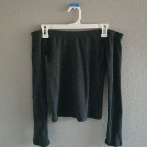 Charcoal Off the shoulder top